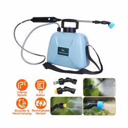 Electric Sprayer 5L Watering Can With Spray Gun Automatic Garden Plant Mister USB Rechargeable Irrigation Tool Electric - Blue