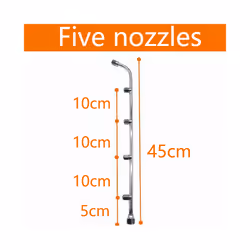 hole Electric Spray Nozzle Atomizing Stainless Steel Fan Nozzle Motorized Sprayer nozzle for Agriculture - 5 holes
