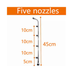 hole Electric Spray Nozzle Atomizing Stainless Steel Fan Nozzle Motorized Sprayer nozzle for Agriculture - 5 holes