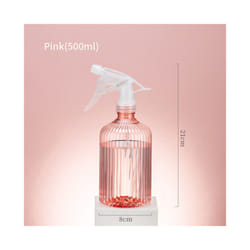 500ml Spray Bottle Watering Can Gardening Plant Flower Irrigation Mist Sprayer Household Disinfection Cleaning Hairdressing - Pink