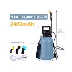 5L Electric Sprayer Rechargeable Automatic Atomization Plant Sprayer Gardening Irrigation Sprinkler Shoulder Type Watering - ...