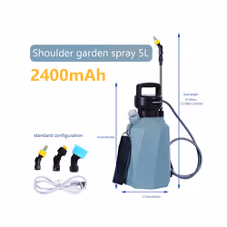 5L Electric Sprayer Rechargeable Automatic Atomization Plant Sprayer Gardening Irrigation Sprinkler Shoulder Type Watering -  ...