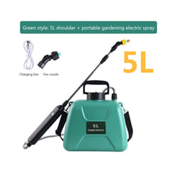Electric Sprayer Garden Automatic Atomization USB 2000mAh Plant Sprayer Bottle Sprinkler Watering Can Agricultural Spray - Green