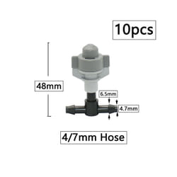 1/4inch Misting Nozzle Dripper Watering Sprayer Atomizing Sprinkler Garden Irrigation System With Hose Tee Barb Thread Connector - P