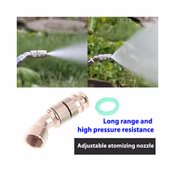 1Pc Brass Atomization Nozzle Adjustable Distance Spray Garden Medicine Cleaning Machine Agricultural Electric Sprayer Nozzle ...