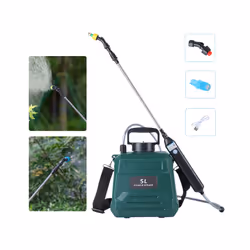 1.35 Gallon/5L Battery Powered Sprayer with 3 Mist Nozzles Electric Sprayer with USB Rechargeable Handle Garden Sprayer - Blue