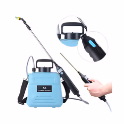 1.35 Gallon/5L Battery Powered Sprayer with 3 Mist Nozzles Electric Sprayer with USB Rechargeable Handle Garden Sprayer - Blue