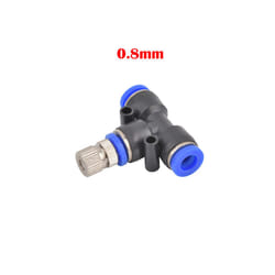 5Pcs Low Pressure Water Fog Sprayer Misting Cooling System Atomizing Nozzles 6mm Pneumatic Fitting Pipe Connector Garden - Caliber 0.8mm