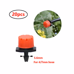 1/4 Inch Nozzle Dripper Watering Sprayer Misting Garden Irrigation System Connector Atomizing Sprinkler With Tee Barb Thread  ...