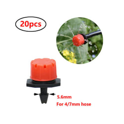 1/4 Inch Nozzle Dripper Watering Sprayer Misting Garden Irrigation System Connector Atomizing Sprinkler With Tee Barb Thread - Red