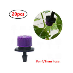1/4 Inch Nozzle Dripper Watering Sprayer Misting Garden Irrigation System Connector Atomizing Sprinkler With Tee Barb Thread - Purple