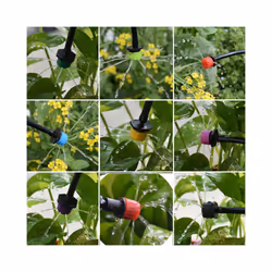 1/4 Inch Nozzle Dripper Watering Sprayer Misting Garden Irrigation System Connector Atomizing Sprinkler With Tee Barb Thread - Purple