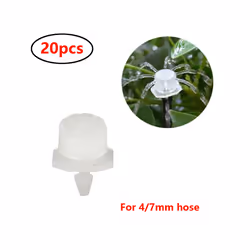 1/4 Inch Nozzle Dripper Watering Sprayer Misting Garden Irrigation System Connector Atomizing Sprinkler With Tee Barb Thread  ...