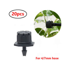 1/4 Inch Nozzle Dripper Watering Sprayer Misting Garden Irrigation System Connector Atomizing Sprinkler With Tee Barb Thread - Black