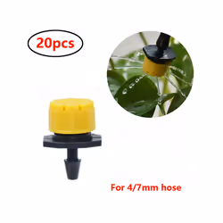 1/4 Inch Nozzle Dripper Watering Sprayer Misting Garden Irrigation System Connector Atomizing Sprinkler With Tee Barb Thread  ...