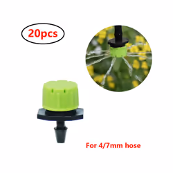 1/4 Inch Nozzle Dripper Watering Sprayer Misting Garden Irrigation System Connector Atomizing Sprinkler With Tee Barb Thread  ...