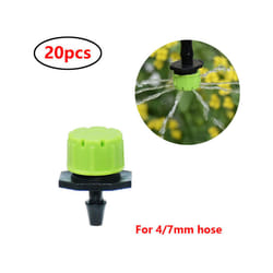 1/4 Inch Nozzle Dripper Watering Sprayer Misting Garden Irrigation System Connector Atomizing Sprinkler With Tee Barb Thread - light green
