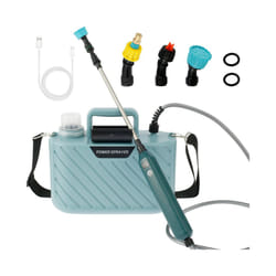 Electric Sprayer 5L Shoulder-type Battery Powered Pesticide Sprayer 2000mAh USB Rechargeable Gardening Lawn Irrigation Tools - Blue 3 Nozzles