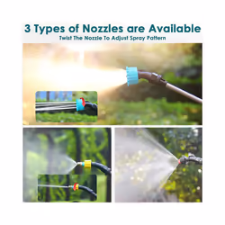 Electric Sprayer 5L Shoulder-type Battery Powered Pesticide Sprayer 2000mAh USB Rechargeable Gardening Lawn Irrigation Tools - Blue 3 Nozzles