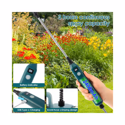Electric Sprayer 5L Shoulder-type Battery Powered Pesticide Sprayer 2000mAh USB Rechargeable Gardening Lawn Irrigation Tools - Blue 3 Nozzles