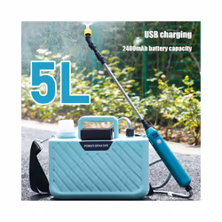 Shoulder-Type Electric Pesticide Sprayer 5L  Lithium Battery Spray Garden Power Tool Comes With Bucket USB Charging - Green Set