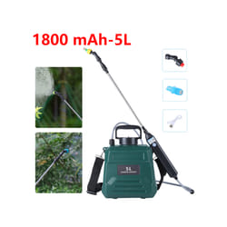 Portable Electric Sprayer atering Spray Irrigation Tool USB Rechargeable Telescopic Handle withfor Plant Irrigation - 5L-Green-1800mAh