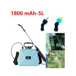 Portable Electric Sprayer atering Spray Irrigation Tool USB Rechargeable Telescopic Handle withfor Plant Irrigation - 5L-Blue-1800mAh