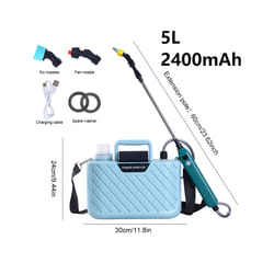 Shoulder-Type Electric Pesticide Sprayer 5L/8L 1800mAh/ Spray Garden Power Tool Comes With Bucket USB Charging - Set N