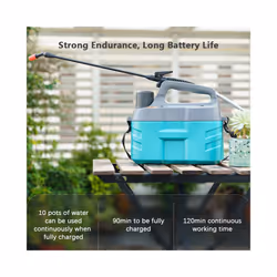 5L Electric Sprayer Garden Sprayer Pump Sprayer with 2200mAh Rechargeable Battery Plant Mister USB Automatic Watering Can - Blue
