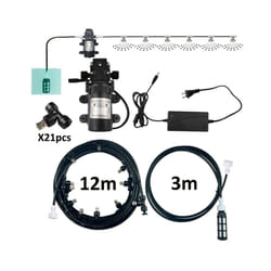 Water Mist Atomizer Electric Sprayer Misting Cooling System Garden Nebulizers Water Fog Plant Mister Nozzles - 15M
