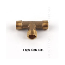 Sprayer Nozzle Gun Adapter Thread Connector Nozzle Fittings Garden Dedust, - M14 Tee Connector