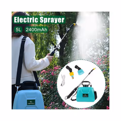 5L Shoulder Style Electric Sprayer Watering Can With Spray Gun Automatic Garden Plant Mister USB Rechargeable Irrigation - Spray Gun 2m Pipe