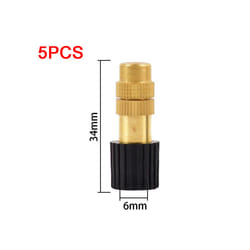 5PCS 8 Types of Micro Drip Irrigation Misting Brass Nozzle Garden Spray Cooling Parts Copper Sprinkler with Connector - A