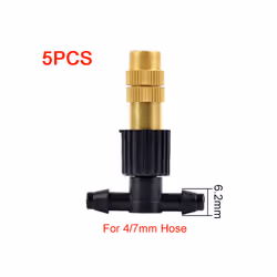 5PCS 8 Types of Micro Drip Irrigation Misting Brass Nozzle Garden Spray Cooling Parts Copper Sprinkler with Connector - B