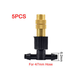 5PCS 8 Types of Micro Drip Irrigation Misting Brass Nozzle Garden Spray Cooling Parts Copper Sprinkler with Connector - B