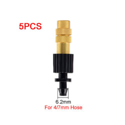 5PCS 8 Types of Micro Drip Irrigation Misting Brass Nozzle Garden Spray Cooling Parts Copper Sprinkler with Connector - C