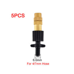5PCS 8 Types of Micro Drip Irrigation Misting Brass Nozzle Garden Spray Cooling Parts Copper Sprinkler with Connector - D