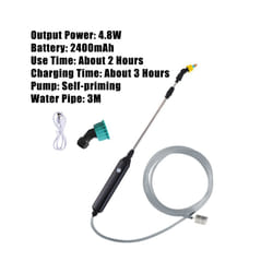 Electric Sprayer Automatic 5L Garden Plant Mister USB Rechargeable Irrigation Tool Watering Can With Spray Gun - Spray Gun 3m Pipe