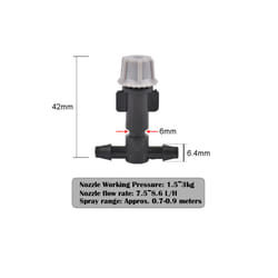 5PCS Adjustable Copper Misting Nozzle  4/7mm Plastic Tee Connector Brass Watering Garden Irrigation Cooling Nozzl - 5Pcs