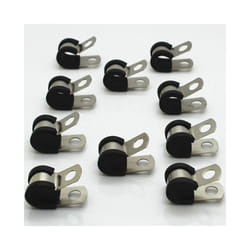 10PCS Water Cable Clips Pipe Clamps For 3/8 Inch Misting Tubes Applied For 9.52mm High Pressure Tubes Garden Misting System - Black