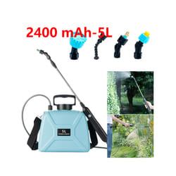 Portable Electric Sprayer atering Spray Irrigation Tool USB Rechargeable Telescopic Handle withfor Plant Irrigation - 5L-Blue-2400mAh