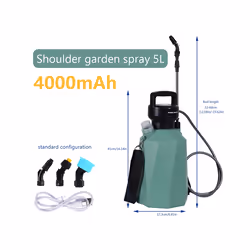 5L Electric Sprayer Rechargeable Automatic Atomization Plant Sprayer Gardening Irrigation Sprinkler Shoulder Type Watering - ...
