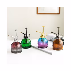 European Colorful Embossed Glass Watering Can Home Gardening Watering Sprinkler Kettle Succulent Plant Spray Can Gardening - Z