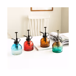 European Colorful Embossed Glass Watering Can Home Gardening Watering Sprinkler Kettle Succulent Plant Spray Can Gardening - Z