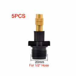 5PCS 8 Types of Micro Drip Irrigation Misting Brass Nozzle Garden Spray Cooling Parts Copper Sprinkler with Connector - E