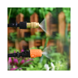 1/4 Inch Nozzle Dripper Watering Sprayer Misting Sprinkler With Hose Tee Barb thread Connector For Garden Atomizing System - A
