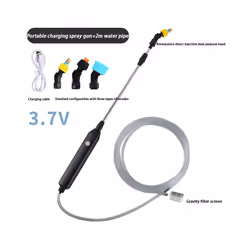 Garden Watering Spray Gun USB Automatic Electric Sprayer Nozzle Sprinkler Garden Plant Mister Watering Spray Irrigation - 2 m ...