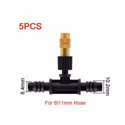 5PCS 8 Types of Micro Drip Irrigation Misting Brass Nozzle Garden Spray Cooling Parts Copper Sprinkler with Connector - F
