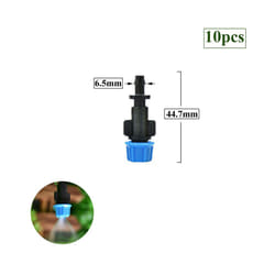 1/4 Inch Nozzle Dripper Watering Sprayer Misting Sprinkler With Hose Tee Barb thread Connector For Garden Atomizing System - E