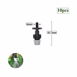 1/4 Inch Nozzle Dripper Watering Sprayer Misting Sprinkler With Hose Tee Barb thread Connector For Garden Atomizing System - ...